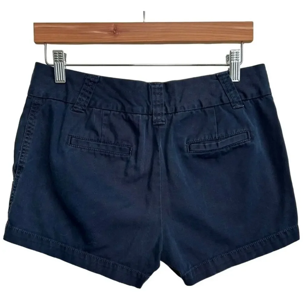 J.Crew City Fit Chino Shorts 4 Navy Cotton Preppy Classic 3